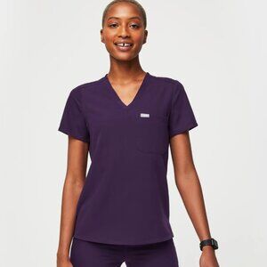 Figs Catarina One-Pocket Scrub Top XS - Jam